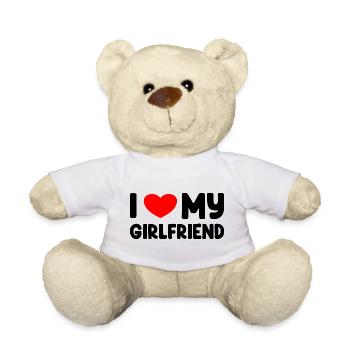 I Love My Girlfriend - Teddy Bear - white - Front