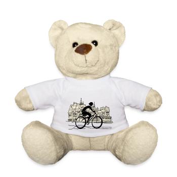 Cycliste - Nounours - blanc - Devant