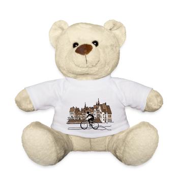 Cycliste - Nounours - blanc - Devant