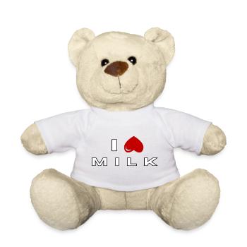 Ich hasse Milch - Teddy - Weiß - Vorne