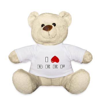 Ich hasse Rindfleisch - Teddy - Weiß - Vorne