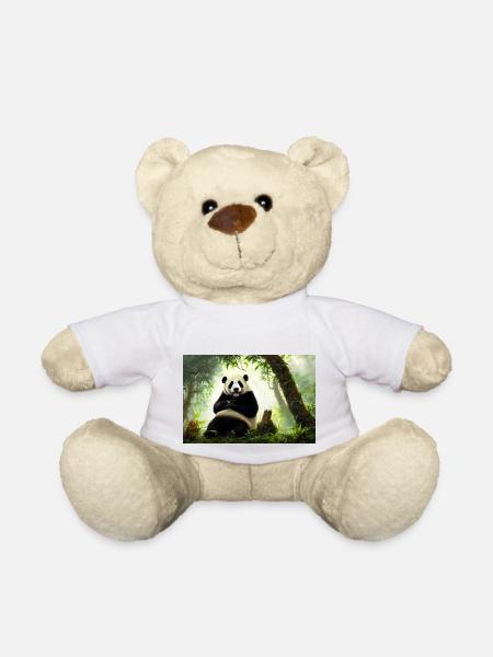 Panda im Wald - Teddy - Weiß