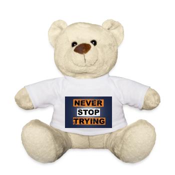 Hören Sie nie auf, Schriftzüge zu sagen - Teddy - Weiß - Vorne