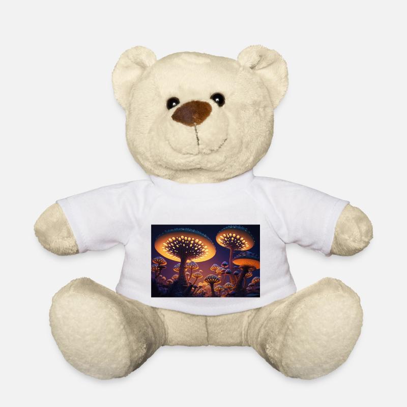 Mushroom city - Teddy Bear - white