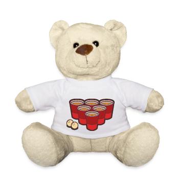 Tasses et balles de Beer Pong - Nounours - blanc - Devant
