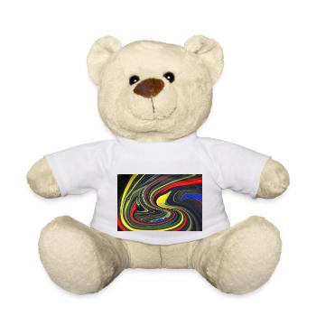 colorful swirls of color - Teddy Bear - white - Front