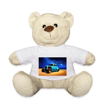 Hot Rod at night - Teddy Bear - white - Front