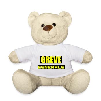 Grève générale - Nounours - blanc - Devant
