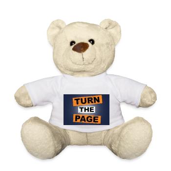Blättern Sie die Seite mit Schriftzug um - Teddy - Weiß - Vorne
