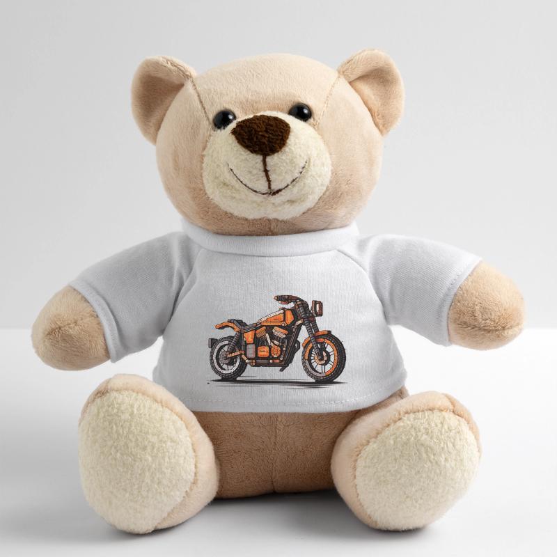 Motorrad als Oldtimer in 16-Bit Grafik Teddy
