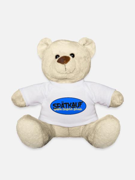 Spätkauf - Late Night Shop - Wortwitz Späti Spruch - Teddy - Weiß