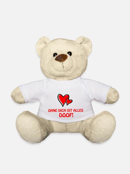 ohne dich alles doof - Teddy - Weiß