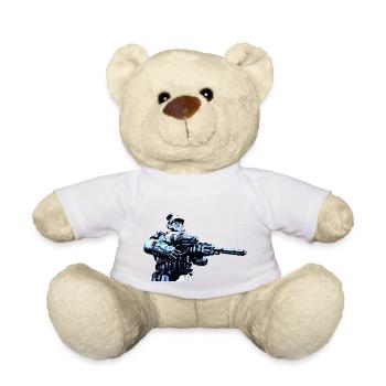 zombie monster wariors soladat horror skull dead - Teddy Bear - white - Front