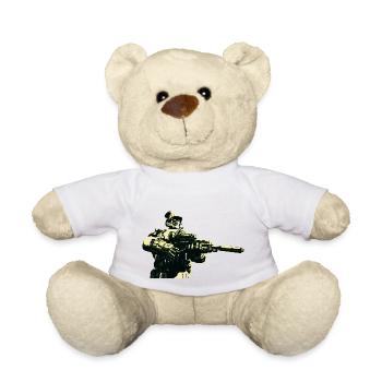 zombie monster wariors soladat horror skull dead - Teddy Bear - white - Front