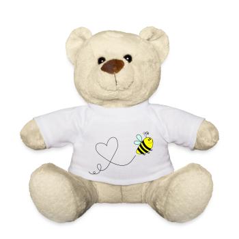 biene comic love 3 - Teddy - Weiß - Vorne