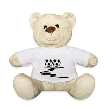Fußball Soccer - Teddy Bear - white - Front