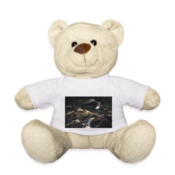 Stimmungsvolle dunkle Langzeitbelichtung - Teddy - Weiß - Vorne