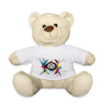 Explosion of colors - Teddy Bear - white - Front