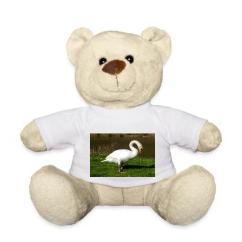 Mute Swan (in german Höckerschwan) Cygnus olor - Teddy Bear - white - Front