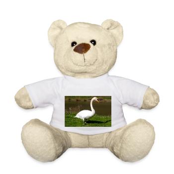Mute Swan (in german Höckerschwan) Cygnus olor - Teddy Bear - white - Front