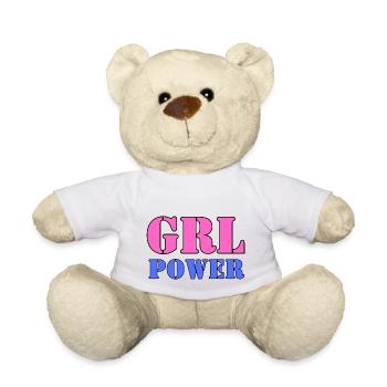 Girl power - Teddy Bear - white - Front