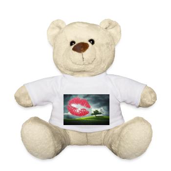 Baiser de la Saint-Valentin. - Nounours - blanc - Devant