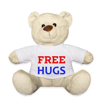 Free Hugs - Nounours - blanc - Devant