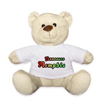 Memphis Tennessee Regenbogen Design - Teddy - Weiß - Vorne
