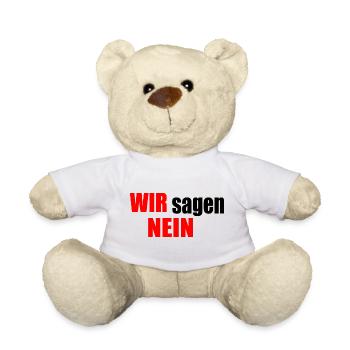 Wir sagen nein - Teddy - Weiß - Vorne