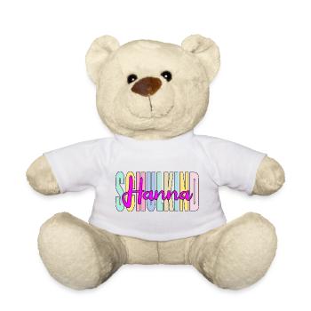 SCHULKIND MÄDCHEN - SCHRIFTZUG NAME HANNA - Teddy - Weiß - Vorne
