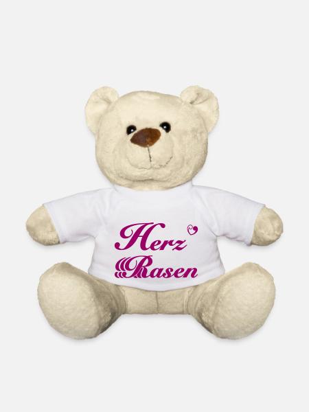 Herz Rasen - Teddy - Weiß