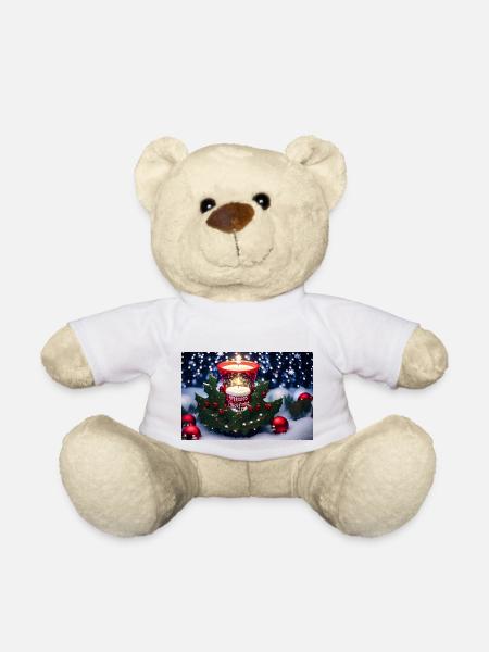 Weihnachten - Teddy - Weiß