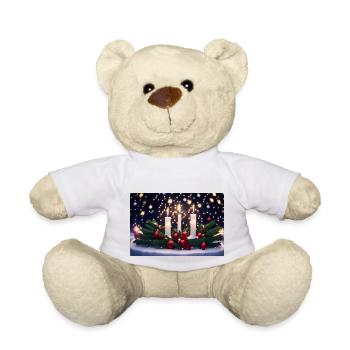 Advent wreath - Teddy Bear - white - Front