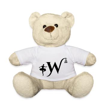 Buchstabe w Ballerina - Teddy - Weiß - Vorne