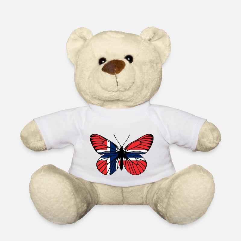 Schmetterling Norwegen - Teddy - Weiß