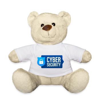 Cyber Security, Computer - Teddy Bear - white - Front