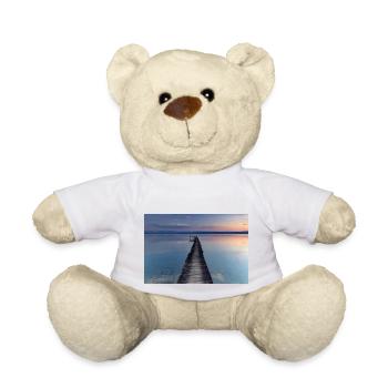 Evening atmosphere at Lake Ammersee - Teddy Bear - white - Front