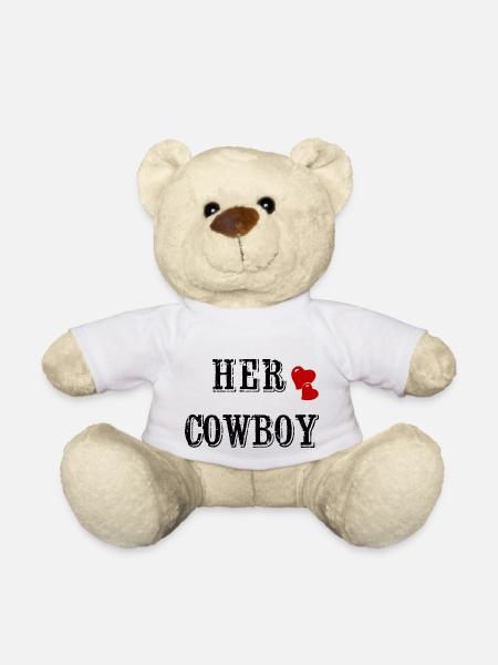 Cowboy, Valentinstag, Partnerlook, passendes Paar - Teddy - Weiß
