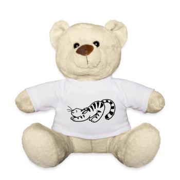 Cartoon Kitten - Teddy Bear - white - Front