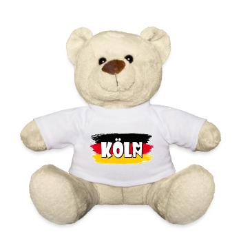 Flag of Cologne, Germany - Teddy Bear - white - Front