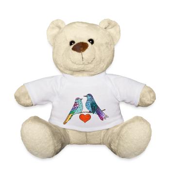 Bunte Vögel - Teddy - Weiß - Vorne