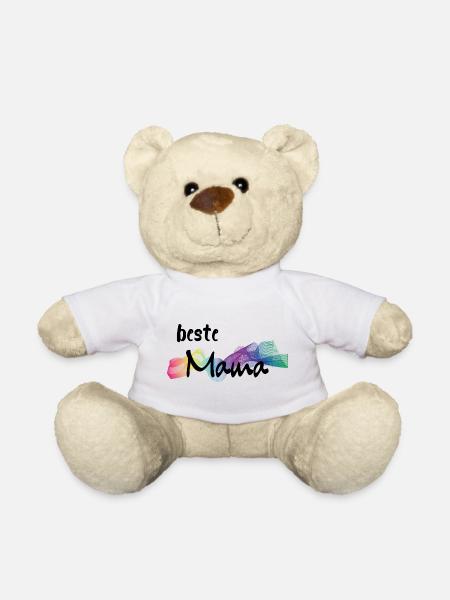 Beste Mama - best mummy - Teddy - Weiß