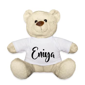 Name - Eniya - Teddy Bear - white - Front