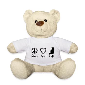 Ich liebe Katzen - Teddy - Weiß - Vorne