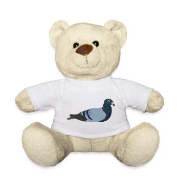 Taube  - Teddy - Weiß - Vorne
