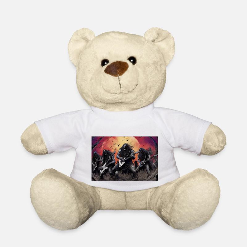 Heavy Metal Monster - Teddy - Weiß
