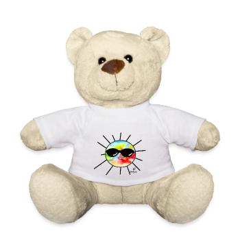 Sonnen-Brille schwarz - Teddy - Weiß - Vorne