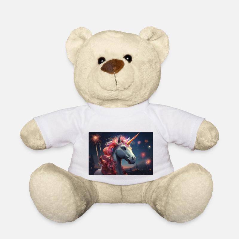 Feux d’artifice licorne - Nounours - blanc