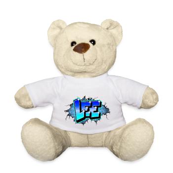 Graffiti LEE Fissures briques bleues - Nounours - blanc - Devant