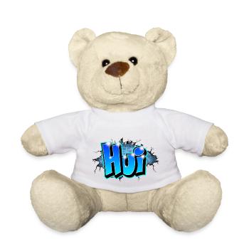 Graffiti HUI bedruckbar auf jedem Medium - Teddy - Weiß - Vorne